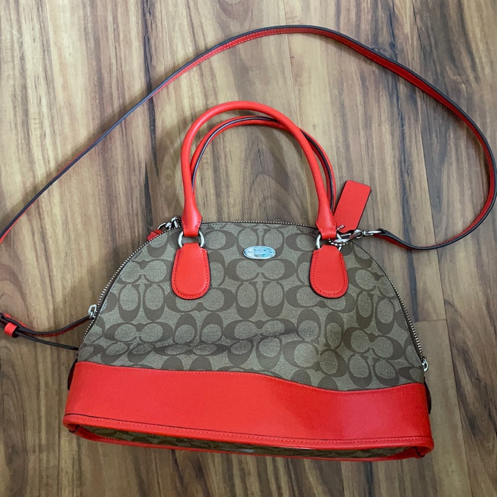 Authentic coach handbag with wallet